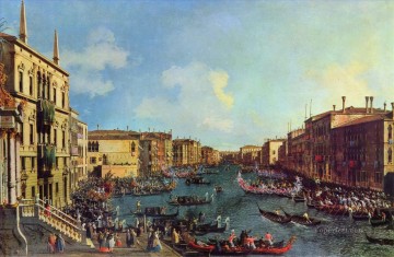 Canaletto Painting - una regata en el gran canal Canaletto